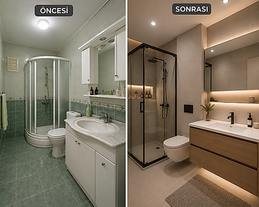 Öncesi Sonrası Banyo Tadilatı