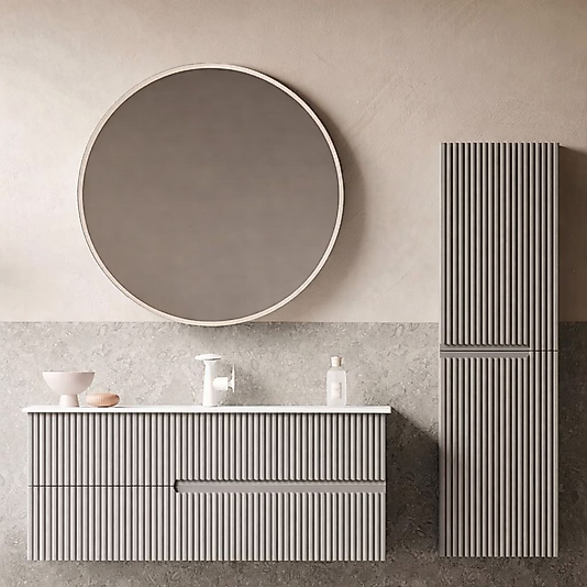 Banyo Dolabı ve Havlu Dolabı I Lavabolu, Membran Kapak, MDF-BEYSAN