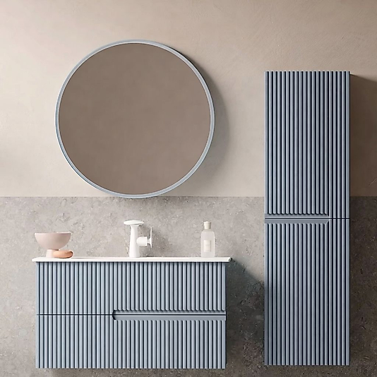 Banyo Dolabı ve Havlu Dolabı ,Lavabolu, Membran Kapak, MDF-BEYSAN