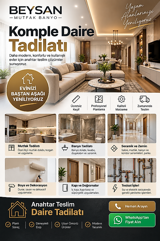 KOMPLE DAİRE TADİLATI