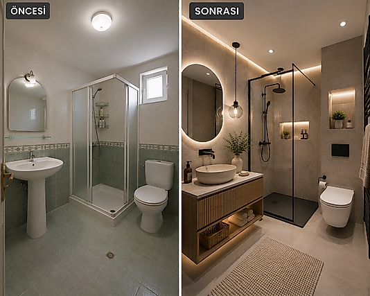 Modern Banyo Tadilatı ve Yenileme | Anahtar Teslim Banyo Dekorasyonu