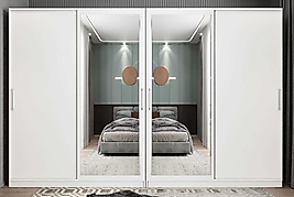 Gardırop Sürgü Kapak ( Özel Ölçü Metretül ) Beyaz